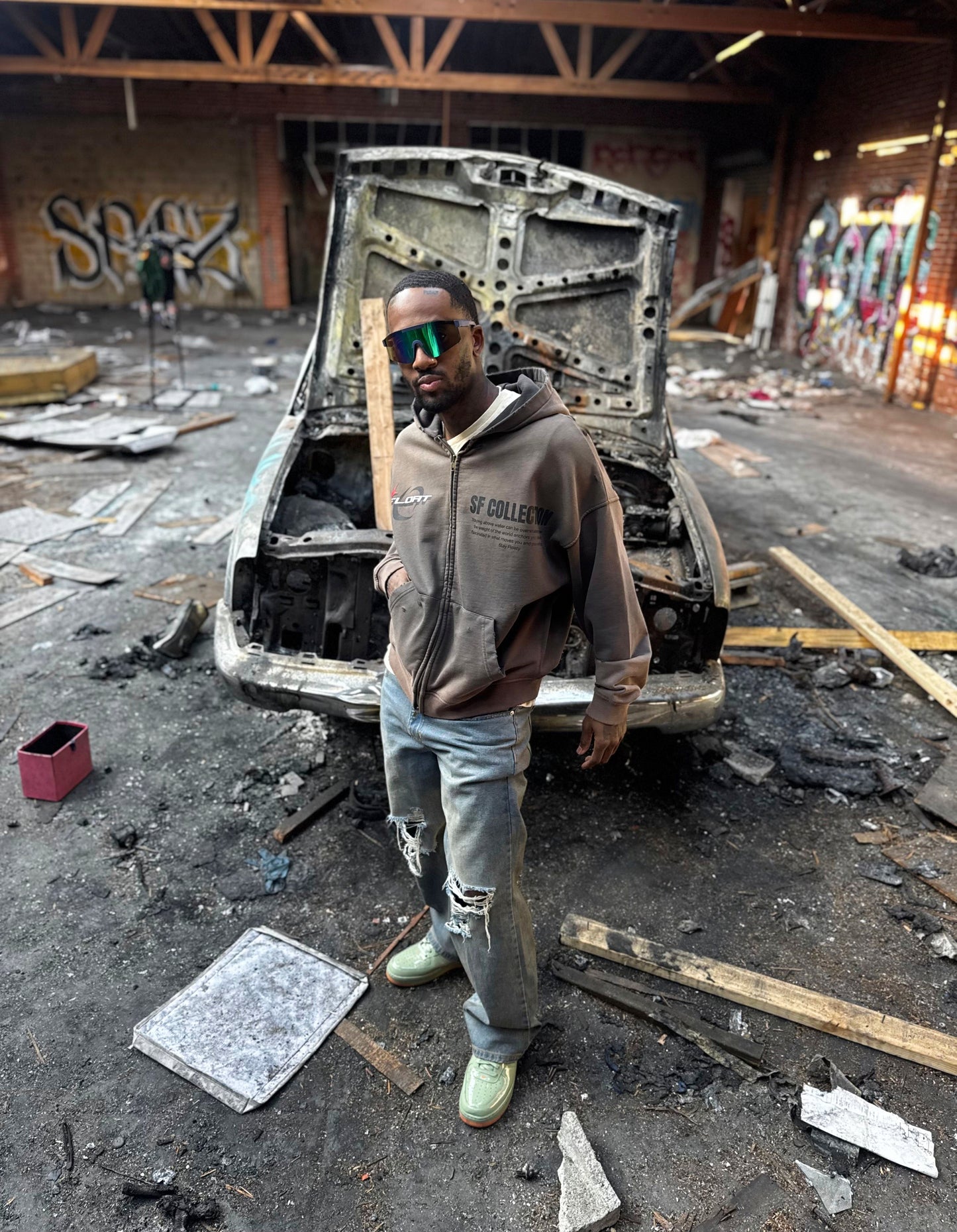 Vintage Floaty Zip Up